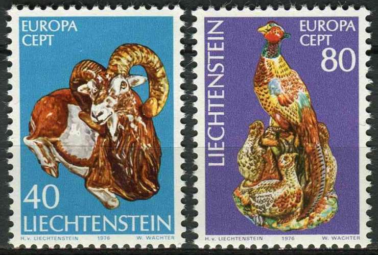 LIECHTENSTEIN 1976 NEUF** MNH N° 585 586 europa