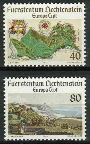 LIECHTENSTEIN 1977 NEUF** MNH N° 612 613 europa