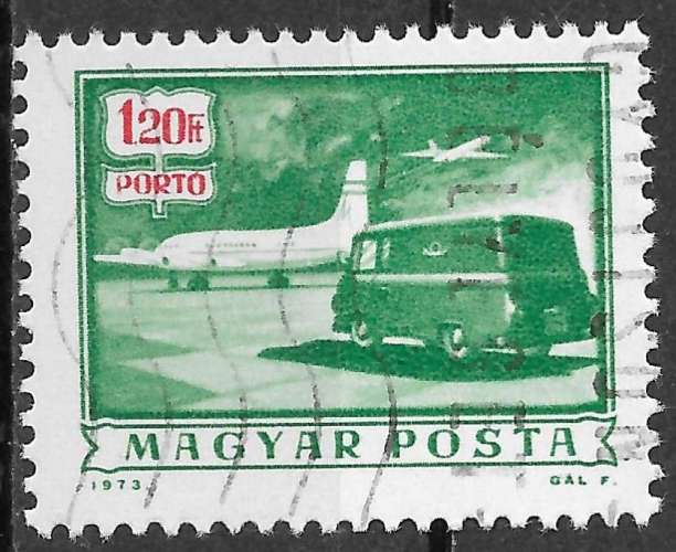 HONGRIE 1973 Y&T TA239 - Avion postal et camion. - oblitéré