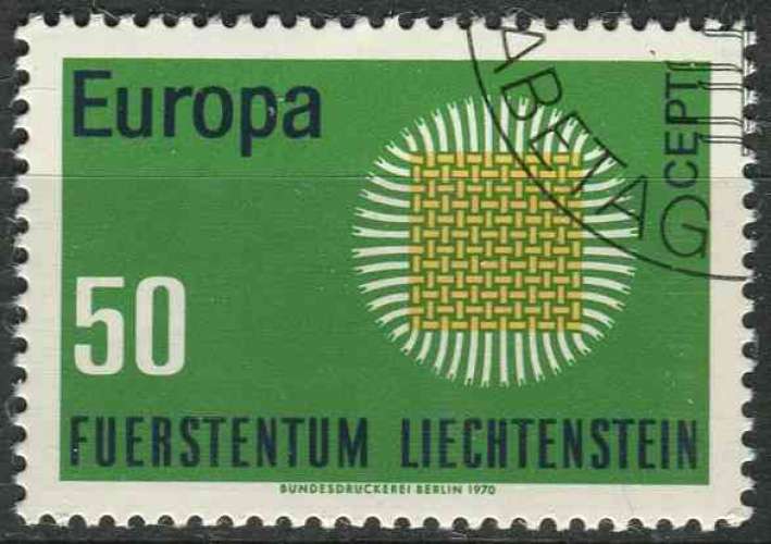 LIECHTENSTEIN 1970 OBLITERE N° 477 europa