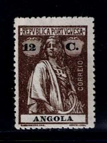 PORTUGAL ANGOLA 1921/22 - YT 214A MH D. 15X11 1/2.