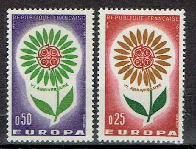 FRANCE 1964 - YT 1430 1431 ** MNH EUROPA.