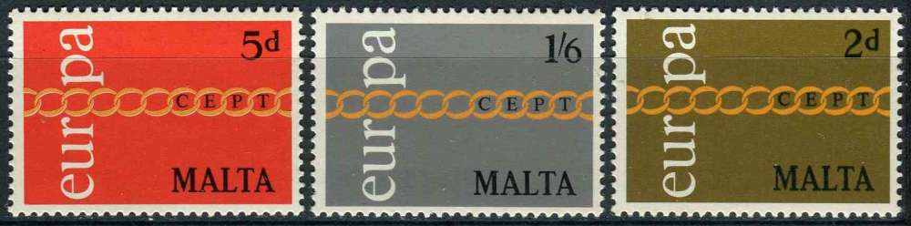 MALTE 1971 NEUF** MNH N° 424 à 426 europa