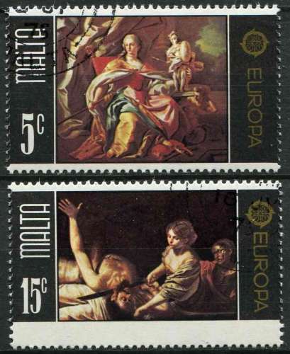 MALTE 1975 OBLITERE N° 507 508 europa