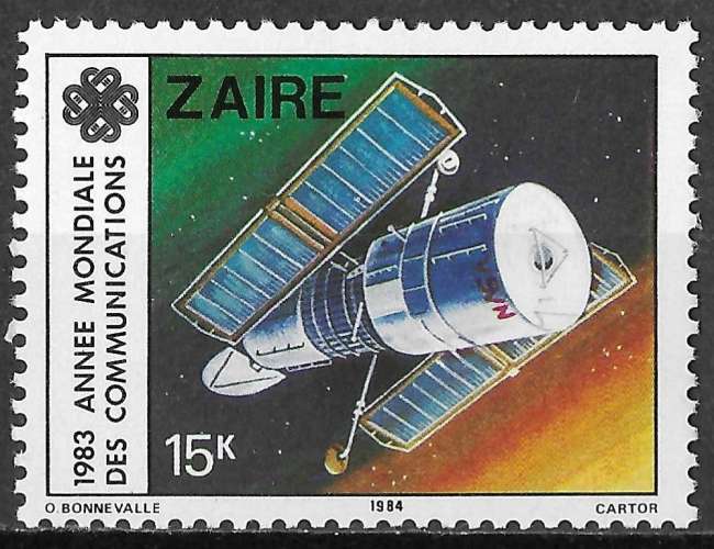 ZAIRE 1984 Y&T1155 - Année mondiale des communications. Satellite - neuf