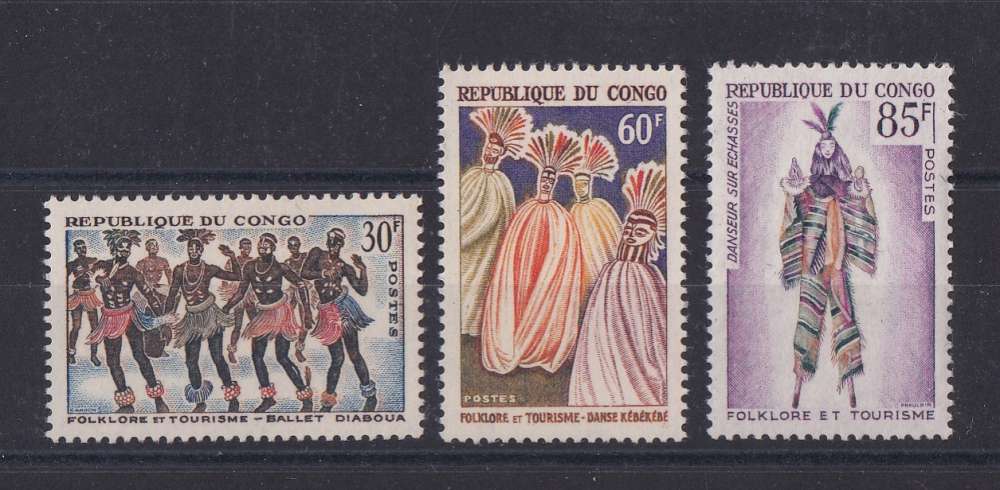 CONGO   Y/T   n° 164/166    neuf **    1964