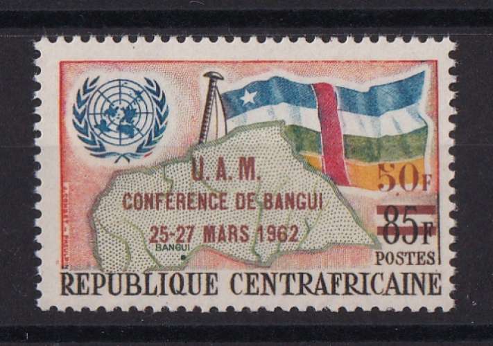 CENTRAFRIQUE  Y/T  n° 19    neuf **   1962