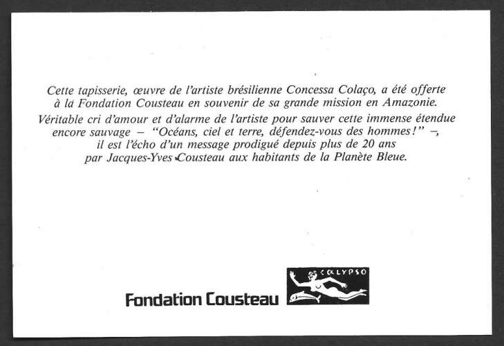 CPM Fondation Cousteau, tapisserie de Concessa Colaço