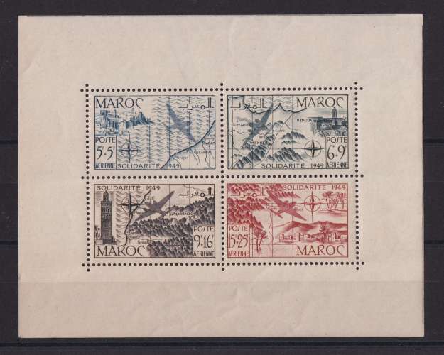 MAROC  Y/T  Bloc n° 4    neuf *    1950