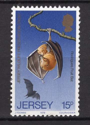 JERSEY 1979 PROTECTION DE LA NATURE LA CHAUVE SOURIS NEUF**