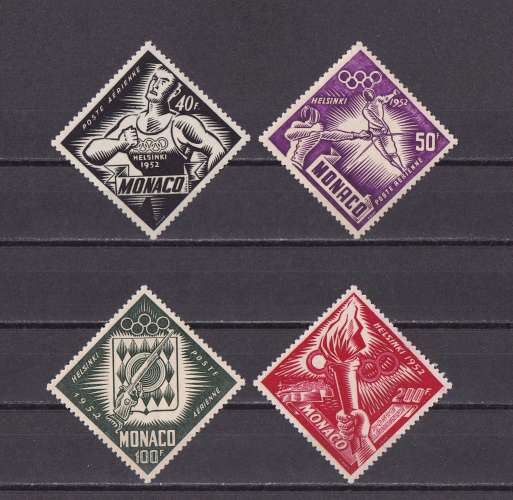 MONACO  Y/T  PA n° 51/54    neuf **   1953