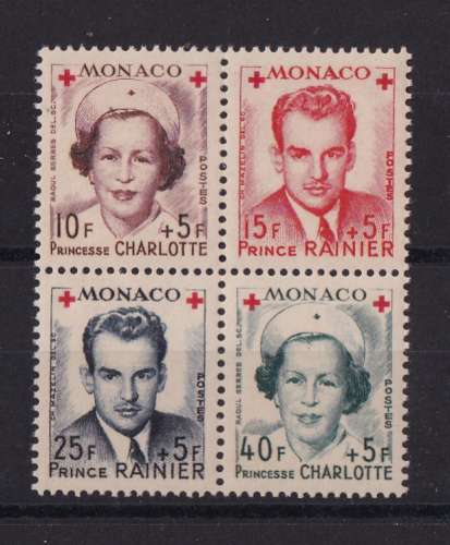 MONACO  Y/T  n° 334A/337A    neuf **   1949