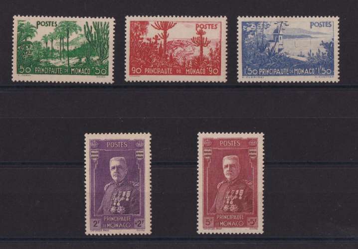 MONACO  Y/T   n° 135/139   neuf *   1937