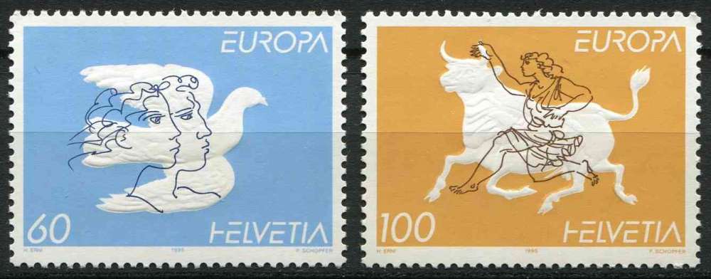 SUISSE 1995 NEUF** MNH N° 1480 1481 europa