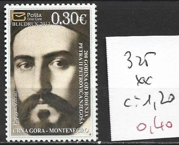 MONTENEGRO 325 ** côte 1.20 €