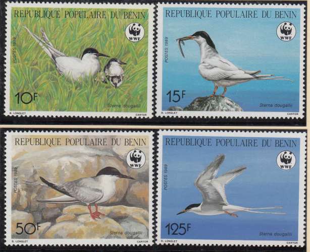 Bénin 1989  Y&T  669/72  N**  sterne   WWF