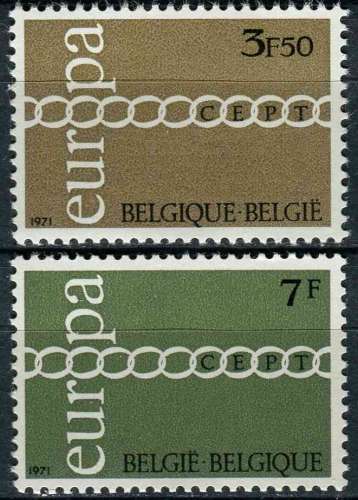 BELGIQUE 1971 NEUF** MNH N° 1578 1579 europa