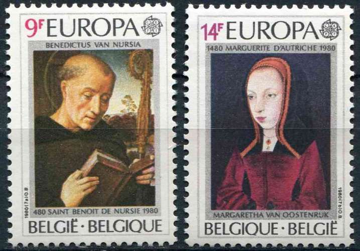 BELGIQUE 1980 NEUF** MNH N° 1970 1971 europa