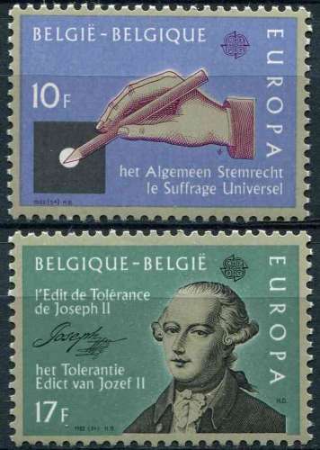 BELGIQUE 1982 NEUF** MNH N° 2048 2049 europa