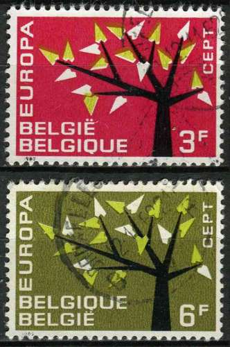 BELGIQUE 1962 OBLITERE N° 1222 1223 europa