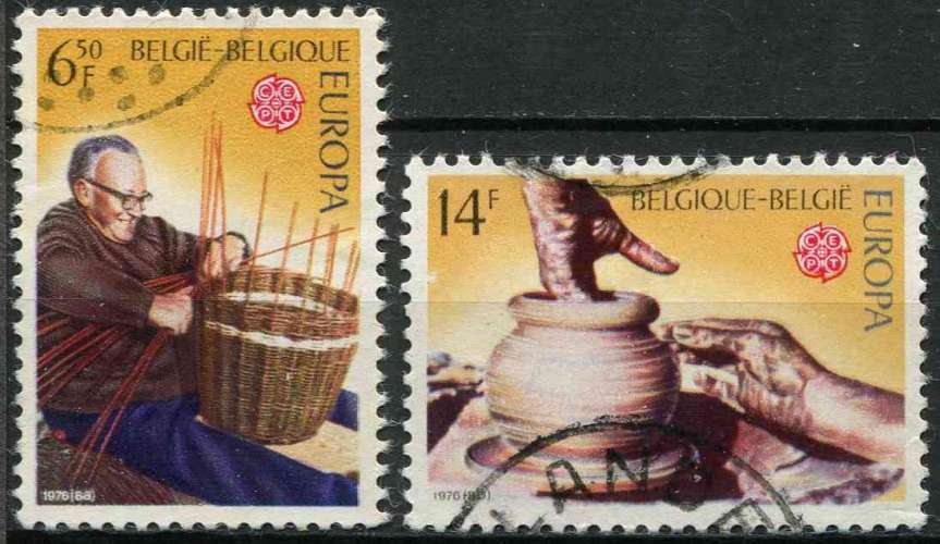 BELGIQUE 1976 OBLITERE N° 1800 1801 europa