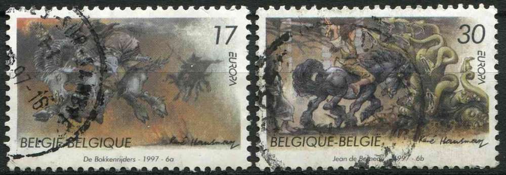 BELGIQUE 1997 OBLITERE N° 2694 2695 europa