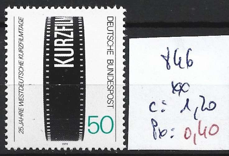 ALLEMAGNE RFA 846 ** côte 1.30 €