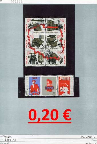 Pologne 1971 - Michel 2124-2131 - oo oblit.