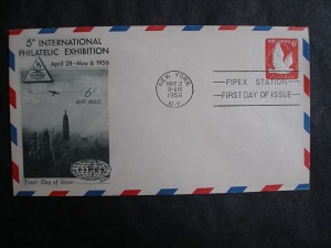 USA 1956 - Entier postal ( FIPEX ) AIGLE en vol - FDC