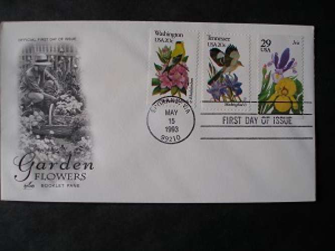 USA 1993 - Fleurs de jardin - FDC