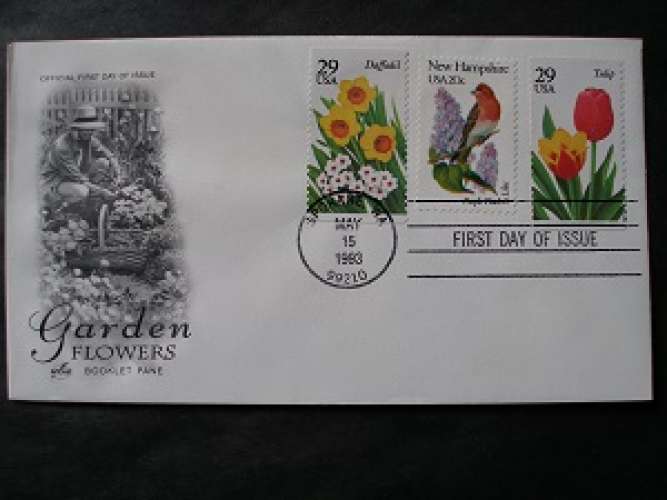 USA 1993 - Fleurs de jardin - FDC