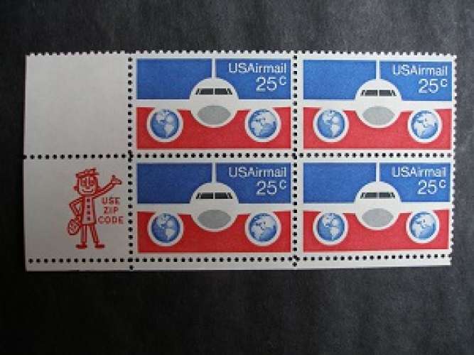 USA 1976 - Avion en vol ( bloc de 4 ) - MNH**