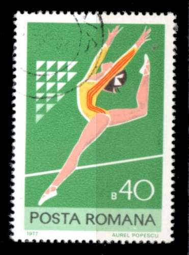 Roumanie Yvert N°3066 Oblitéré 1977 Gymnastique au sol