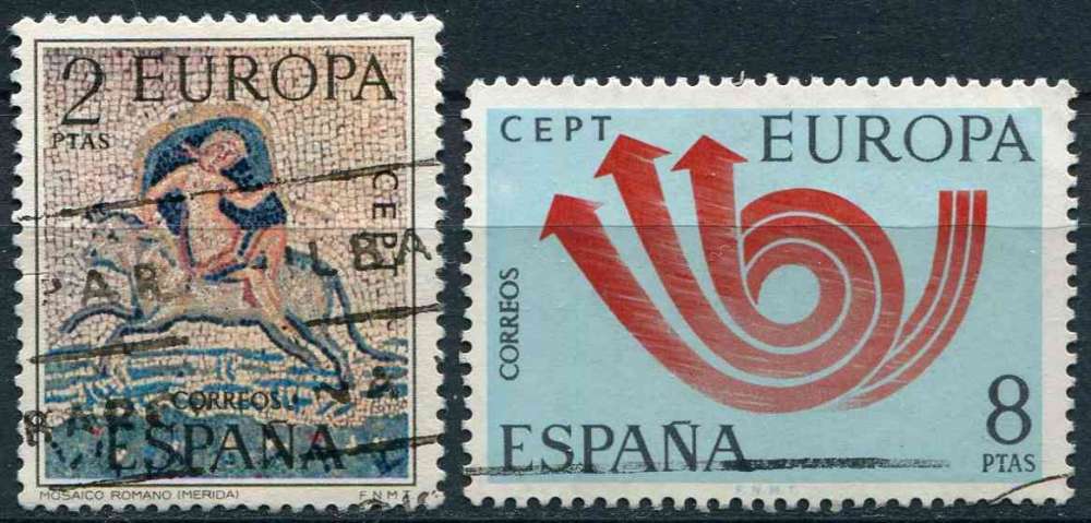 ESPAGNE 1973 OBLITERE N° 1779 1780 europa