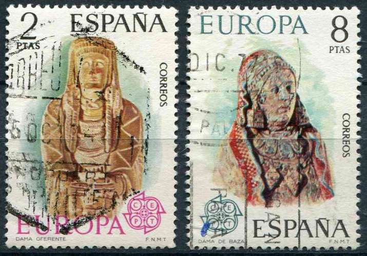 ESPAGNE 1974 OBLITERE N° 1829 1830 europa