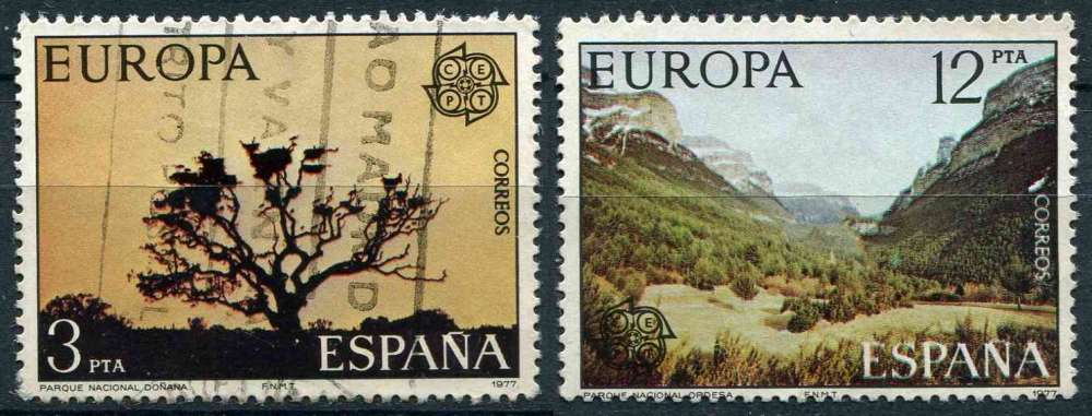 ESPAGNE 1977 OBLITERE N° 2052 2053 europa