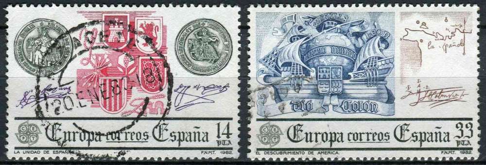 ESPAGNE 1982 OBLITERE N° 2285 2286 europa