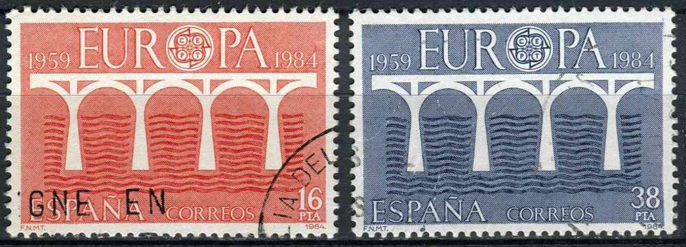 ESPAGNE 1984 OBLITERE N° 2367 2368 europa