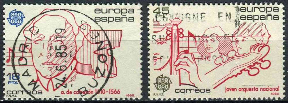 ESPAGNE 1985 OBLITERE N° 2406 2407 europa