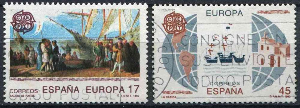 ESPAGNE 1992 OBLITERE N° 2799 2800 europa