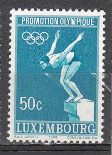 Luxembourg 1968  Y&T  716  N**  sports  natation