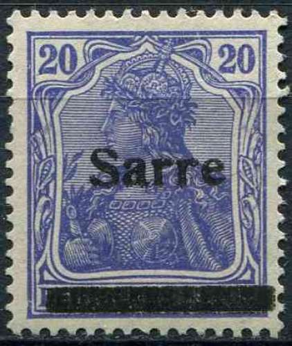 SARRE 1920 NEUF* charnière N° 8