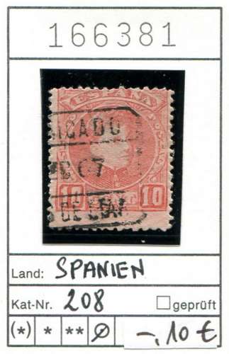 Espagne 1901 - Michel 208 - oo oblit.