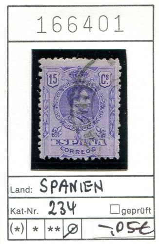 Espagne 1909 - Michel 234 - oo oblit. - 