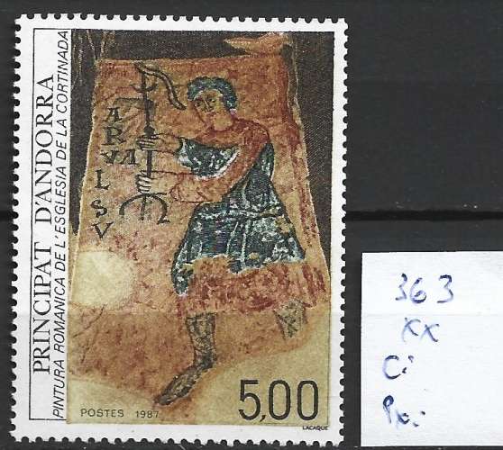 ANDORRE FRANCAIS 363 ** côte 3 €