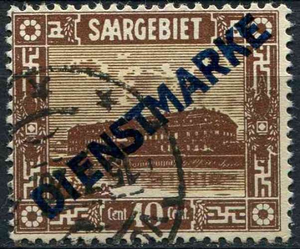 SARRE 1922 OBLITERE SERVICE N° 11