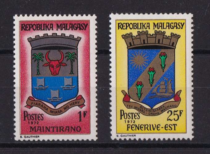 MADAGASCAR  YT   n° 496/497   neuf **    1972