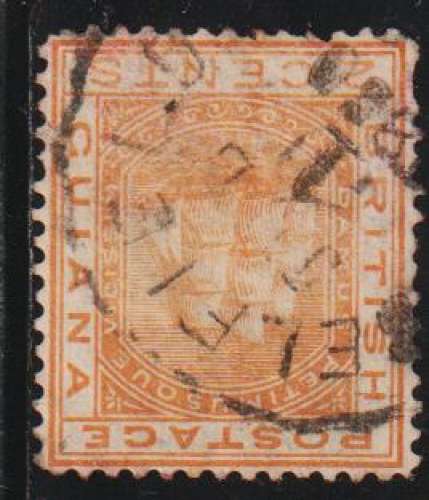 GUYANA 1876 -  Y&T N° 34