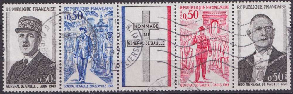 France 1971 Y&T 1698A oblitéré - Général de Gaulle