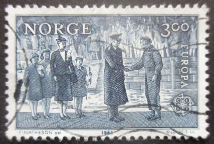 NORVEGE N°822 Europa oblitéré cote 1€